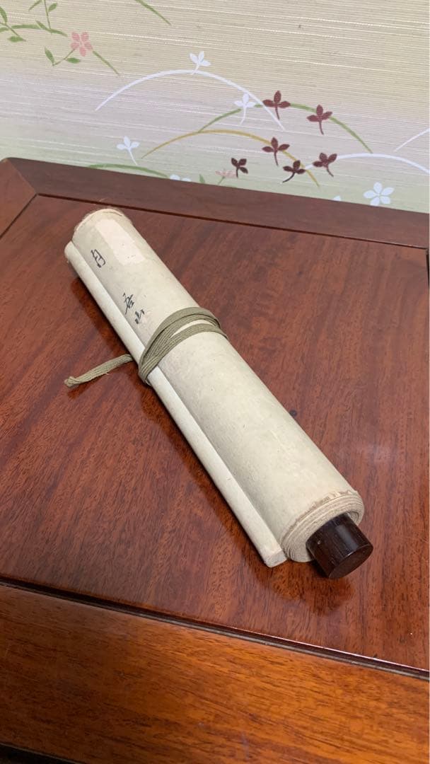 ③③アンティーク　水墨画　掛け軸　月　吾山在銘　捺印有り　月&雁