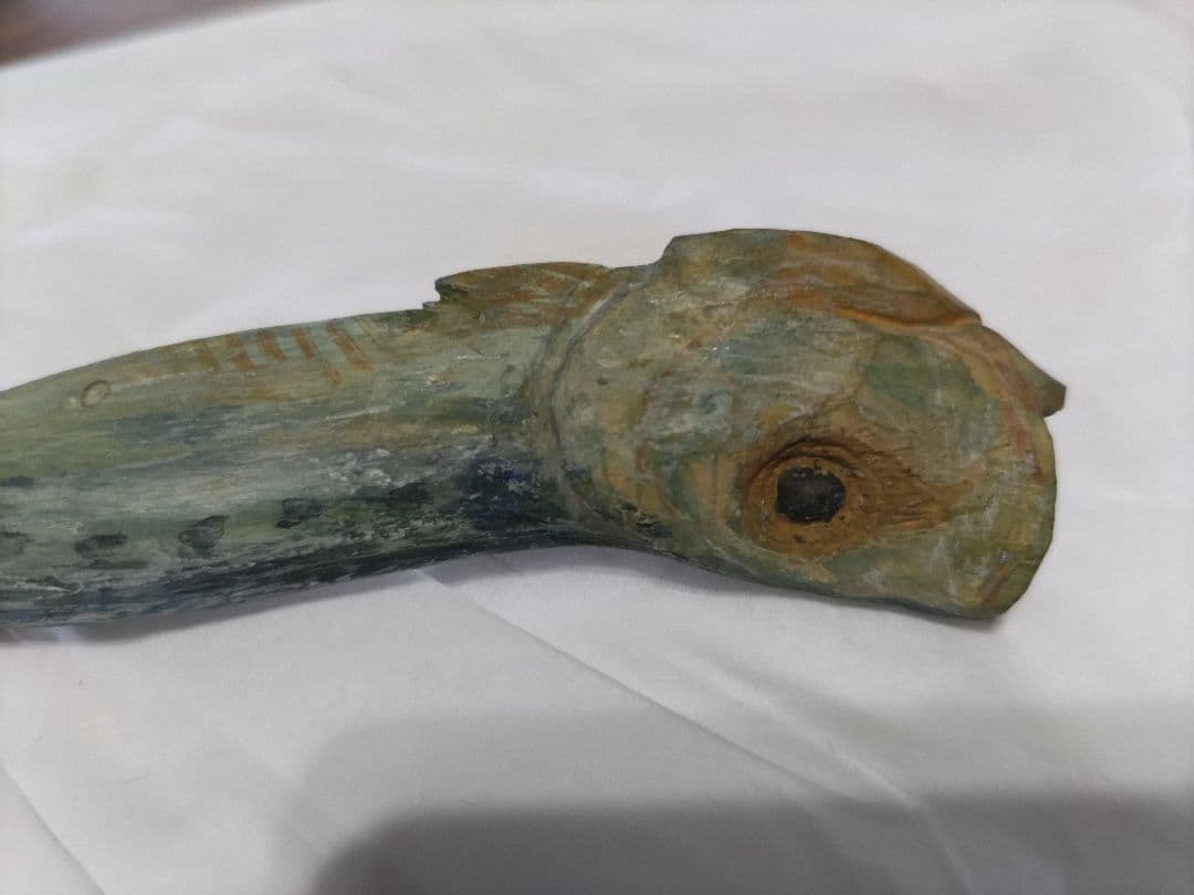 富永朝堂 木彫　干魚　見事な目刺鰯です！