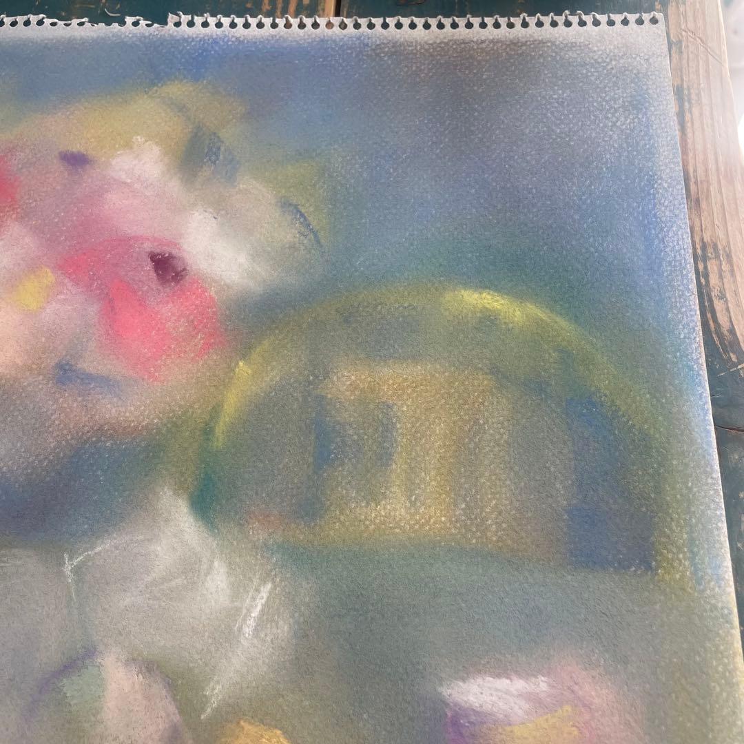 パステル画/色褪せない花束の贈り物/癒し/ヒーリング/パワースポット/アネモネ