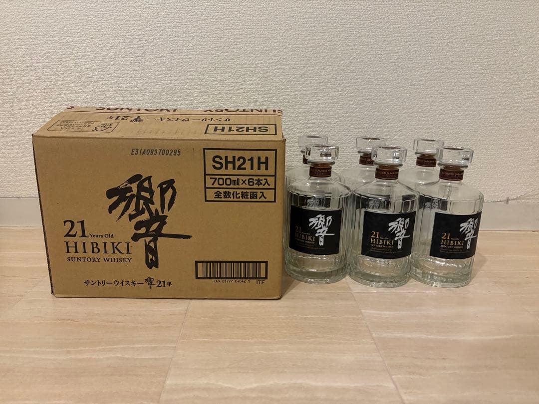 サントリー 響 21年 空瓶6本（未洗浄）