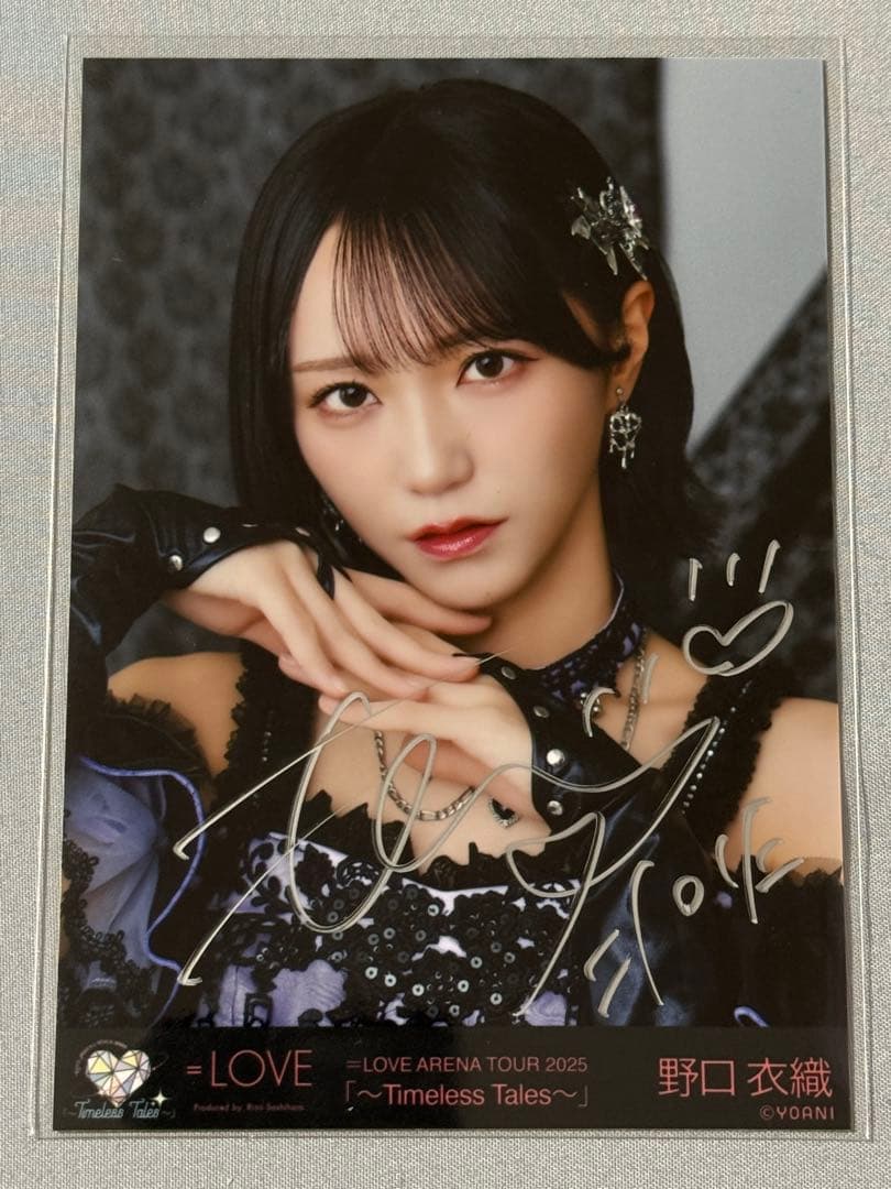 む*ぎ様 【最終値下げ】野口衣織 ツアー黒衣装 ヨリ 生写真 直筆
