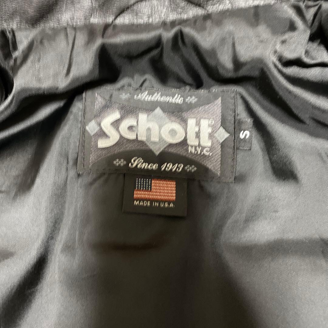 【着用一回・美品・最終値下げ】Schott654 シングルライダース　サイズ36