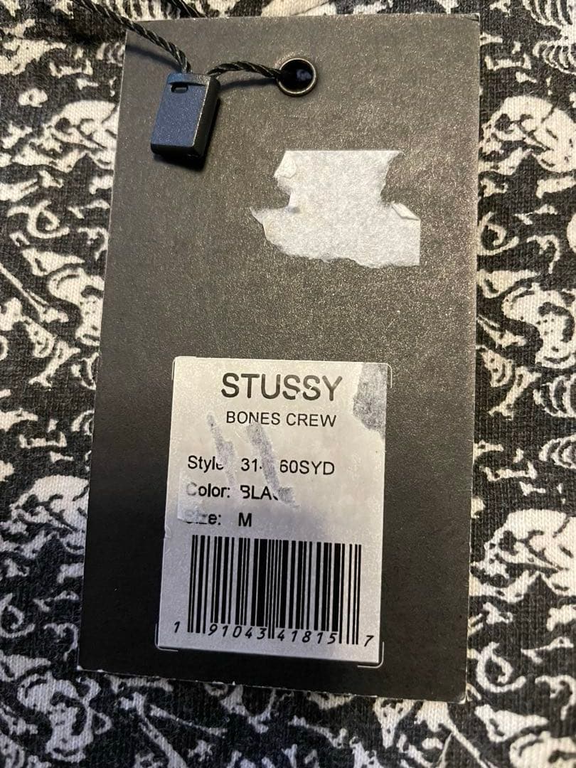 ぼ*う様 stussy bones crew skull スカル 総柄 Tシャツ