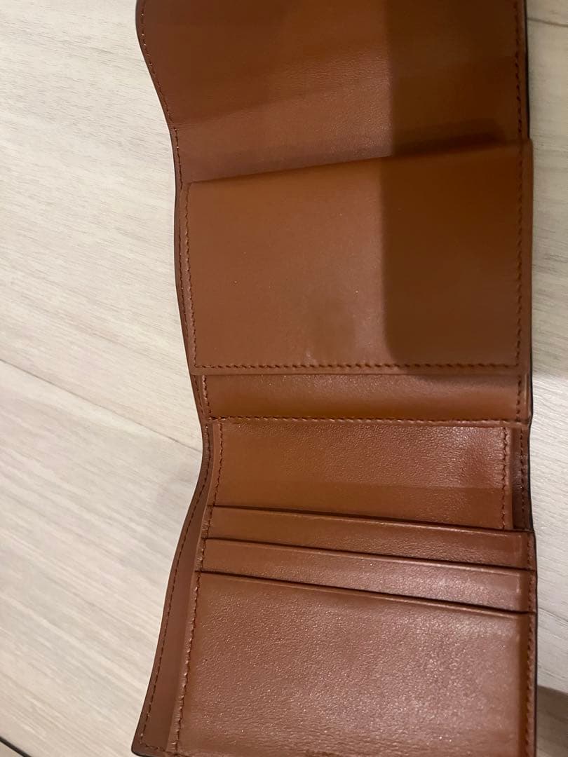 CELINE トリオンフ スモールフラップウォレット 三つ折り ブラウン
