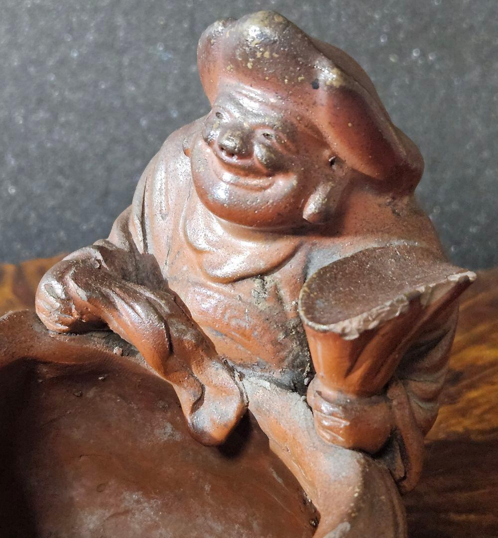 【専用ページ　2点　テコチチ様】明治時代　古備前　七福神　大黒　大黒様 小物入