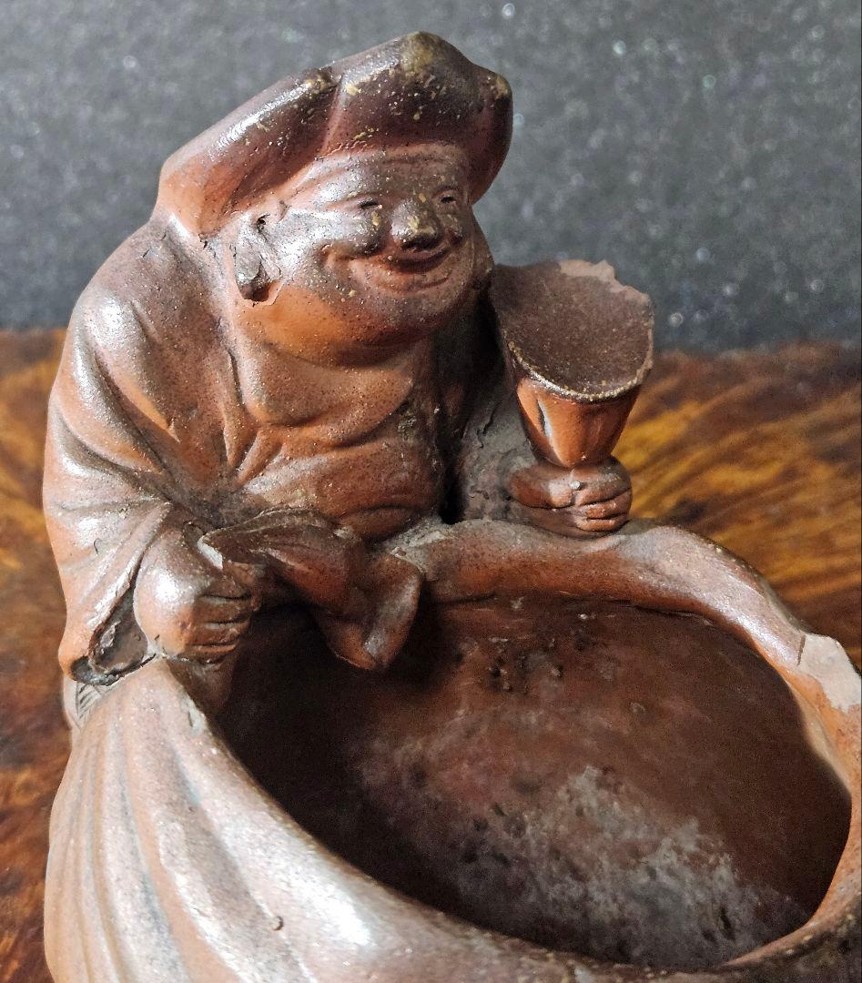 【専用ページ　2点　テコチチ様】明治時代　古備前　七福神　大黒　大黒様 小物入