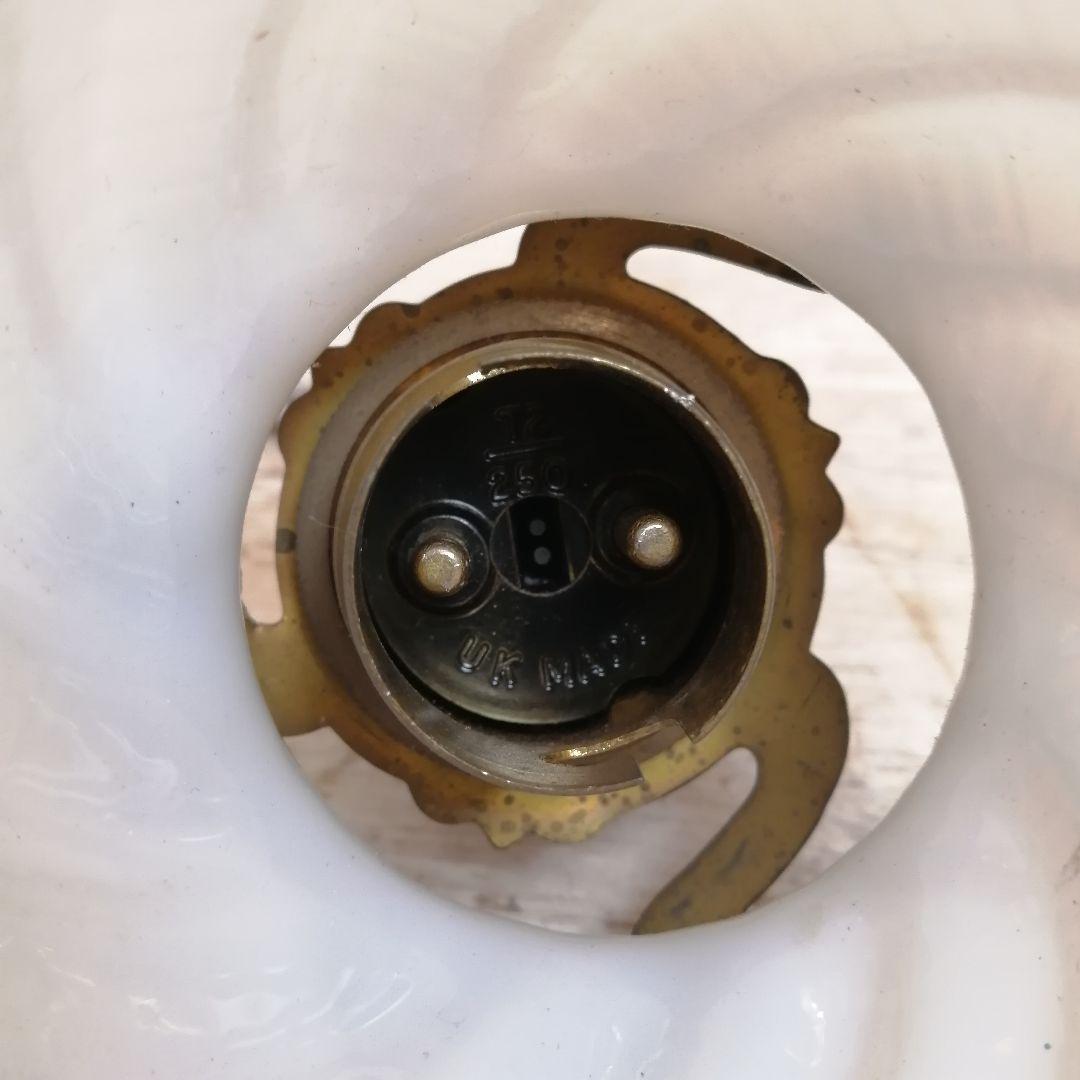 【希少】 ガラス製 ランプシェード フレンチ アンティーク オパールセント