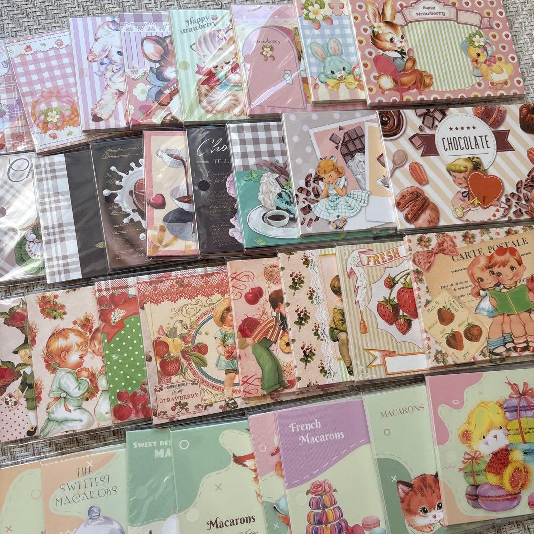 ⭐️最安値 コラージュ素材 メモ帳 まとめ売り 紙モノ 大量 おすそ分けファイル