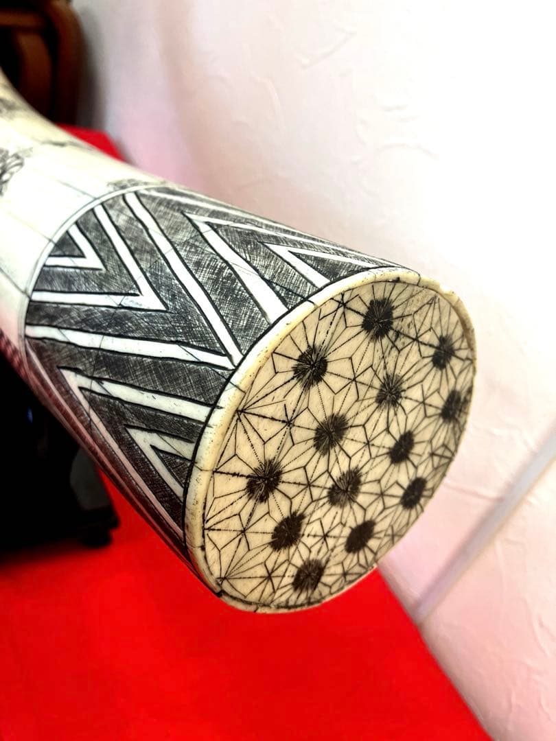 特大 七福神　象牙風 牙 一本物 一本牙 彫刻オブジェ　ラクダの骨　中国美術