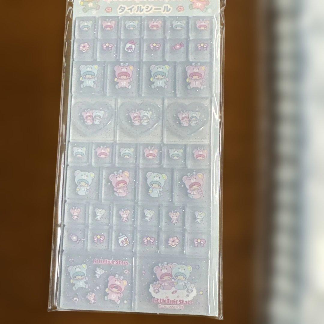 サンリオ リトルツインスターズ キキララ パフポフ フロッキーマスコット シール