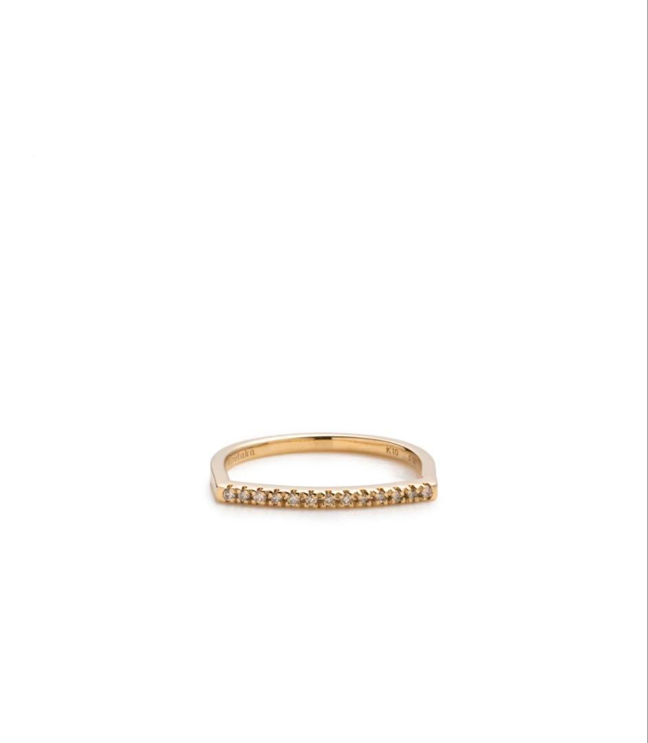 美品　ヒロタカ　GOSSAMER U シェープダイヤモンド　リング　K10