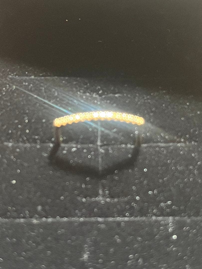 美品　ヒロタカ　GOSSAMER U シェープダイヤモンド　リング　K10