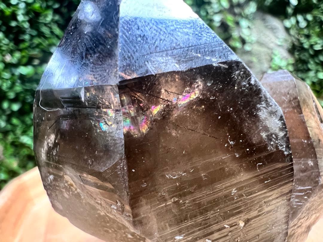 超希少石⭐︎虹入りブラックルチル内包⭐︎国産スモーキークォーツ⭐︎レムリアン⭐︎