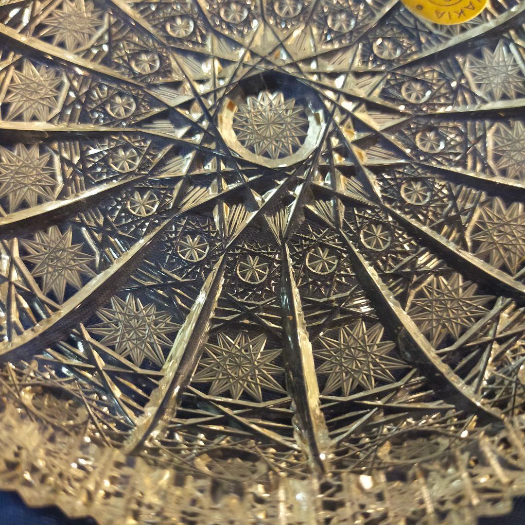 ボヘミア　500PK　豪華カット　クリスタル　皿　プレート　5枚