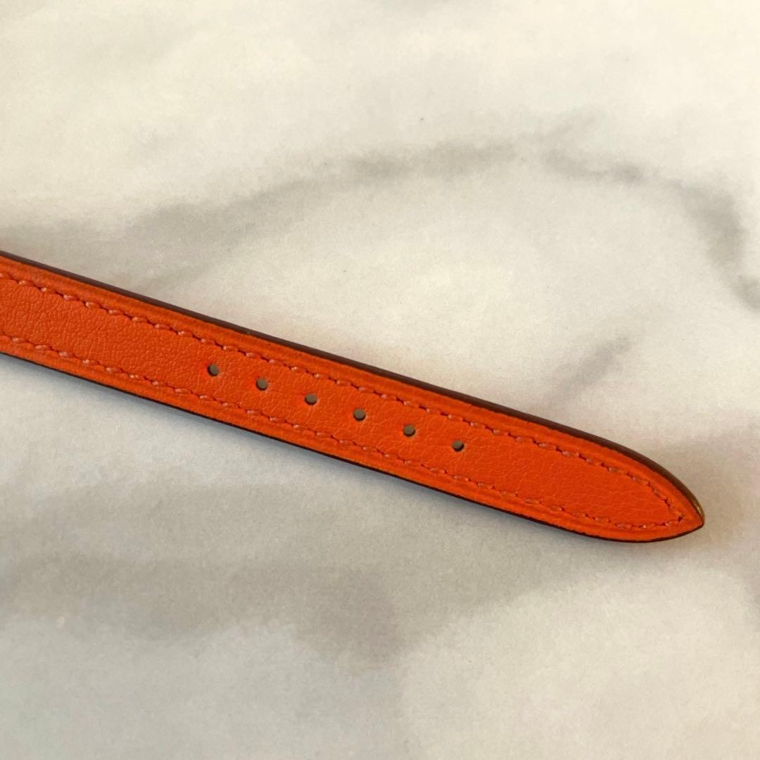新品未使用 HERMES 時計 付け替え ベルト オレンジ エルメス