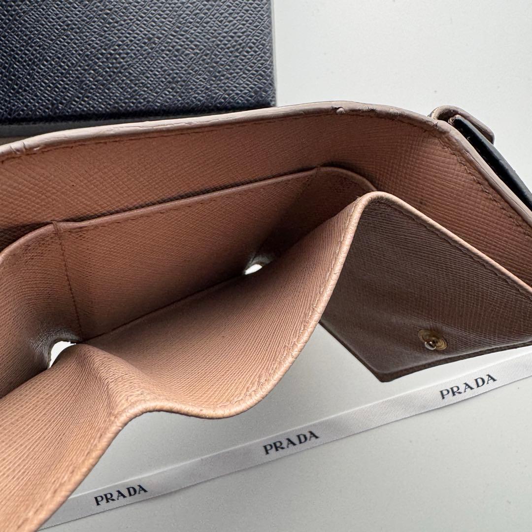 【美品】 148 PRADA プラダ 3つ折り財布 ミニ財布