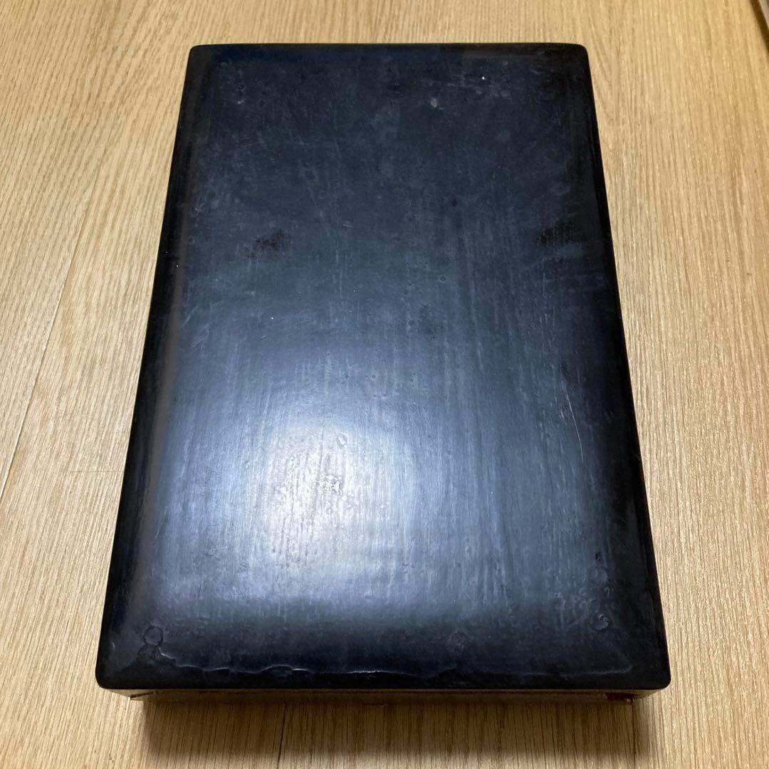 硯箱 黒 約33cm x 22㎝x 8㎝