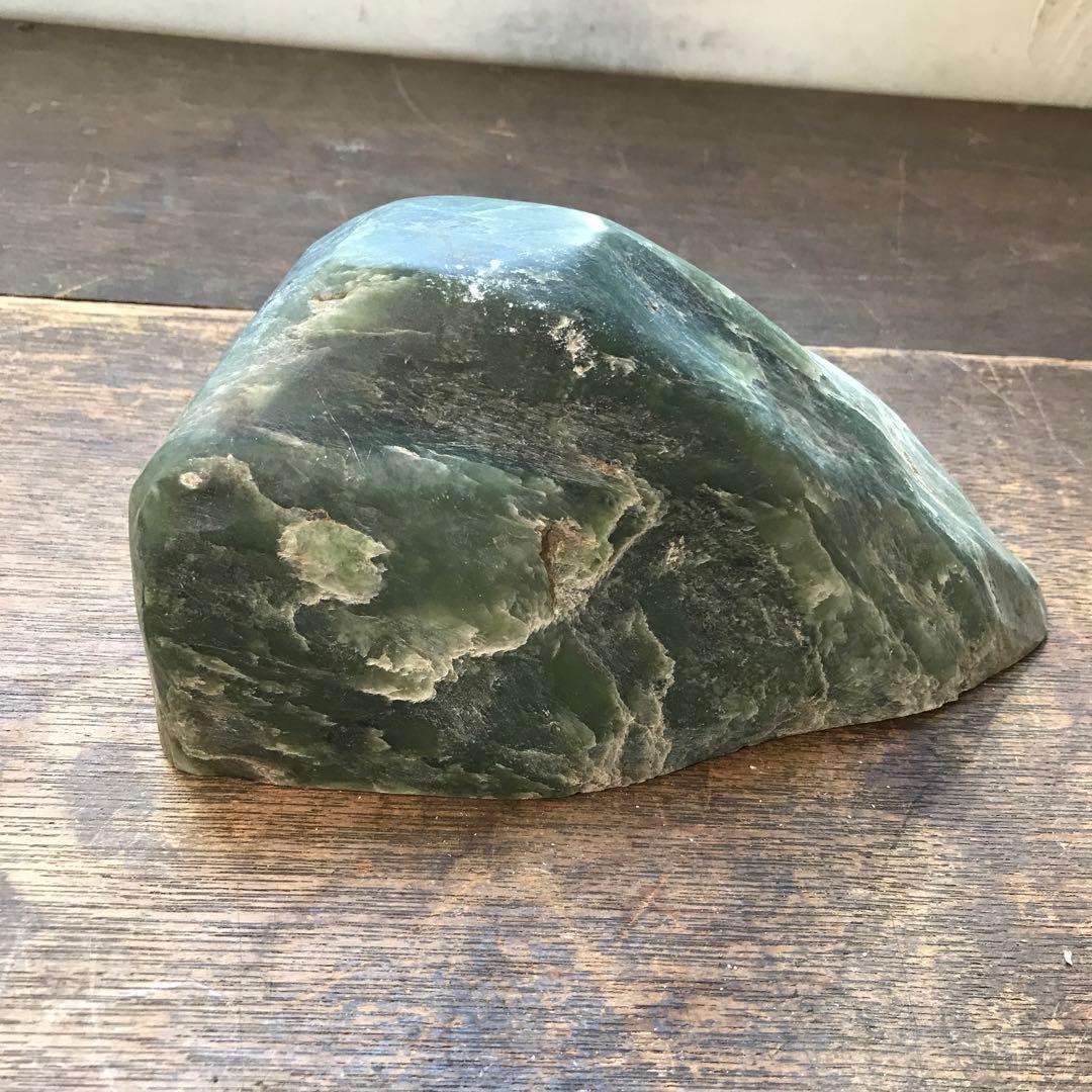 ひすい 翡翠 濃緑 天然石 原石 1.7kg 大ぶり コレクション 鑑賞石
