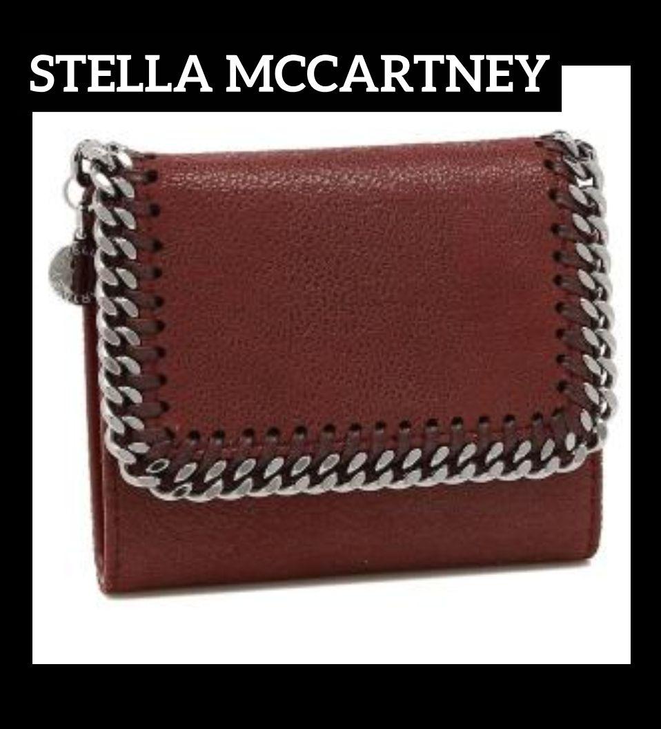 ステラマッカートニー♥️三つ折り財布ファラベラ チェーン 赤 バーガンディ