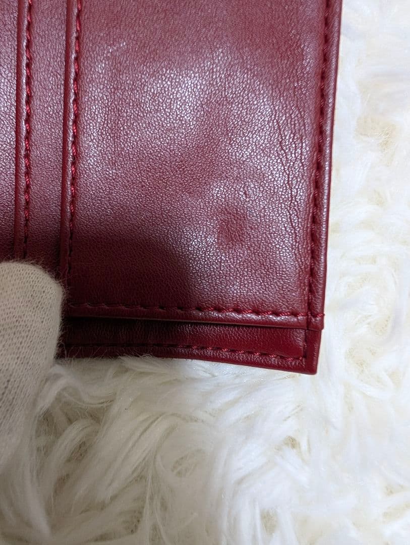 ステラマッカートニー♥️三つ折り財布ファラベラ チェーン 赤 バーガンディ