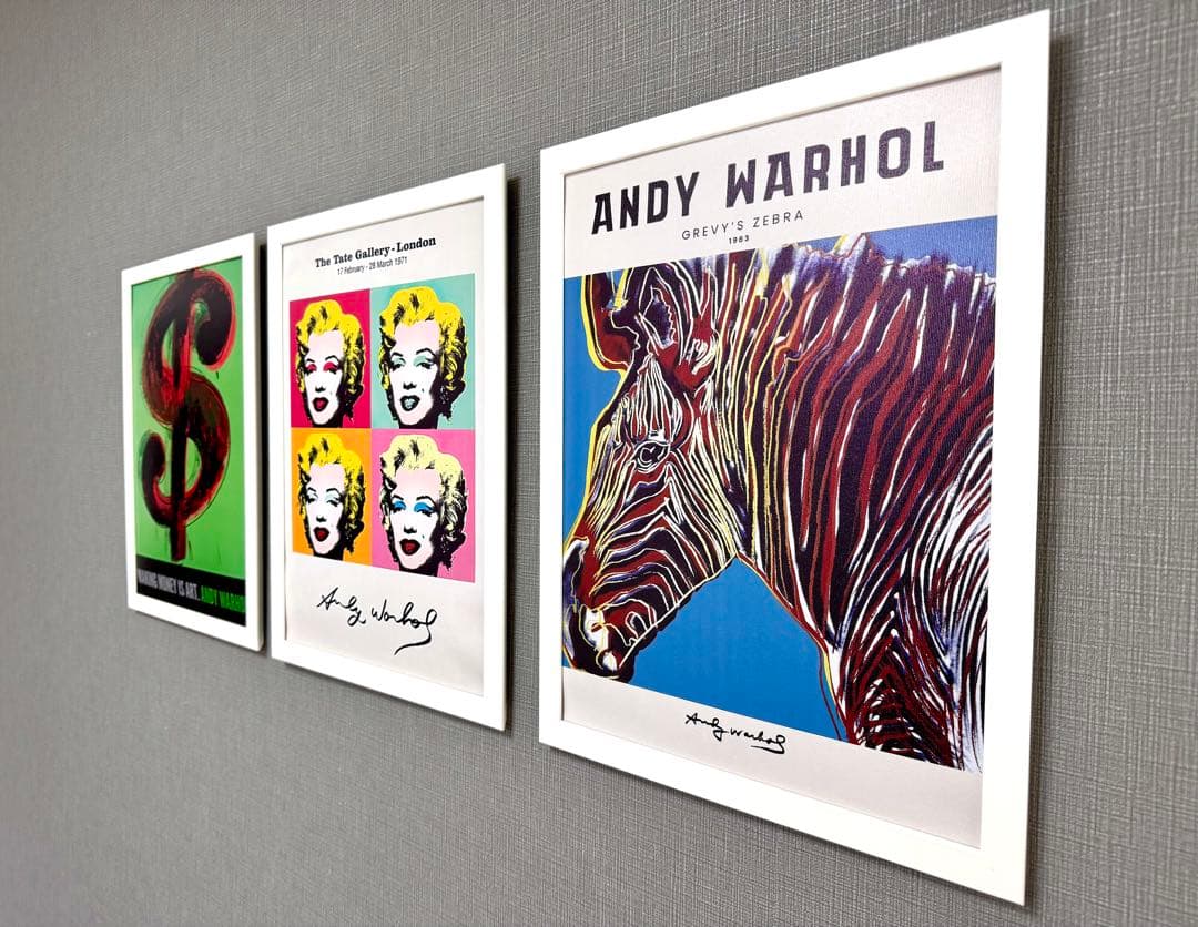 No.298フレーム付きキャンバスアート　インテリア絵画　アンディーウォーホル