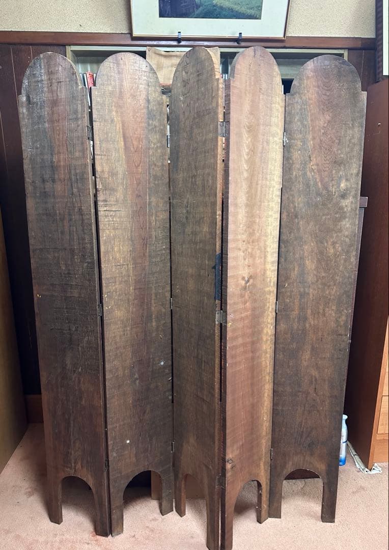 木製 手彫り パーテーション 衝立 海外製 メキシコ ヴィンテージ インテリア