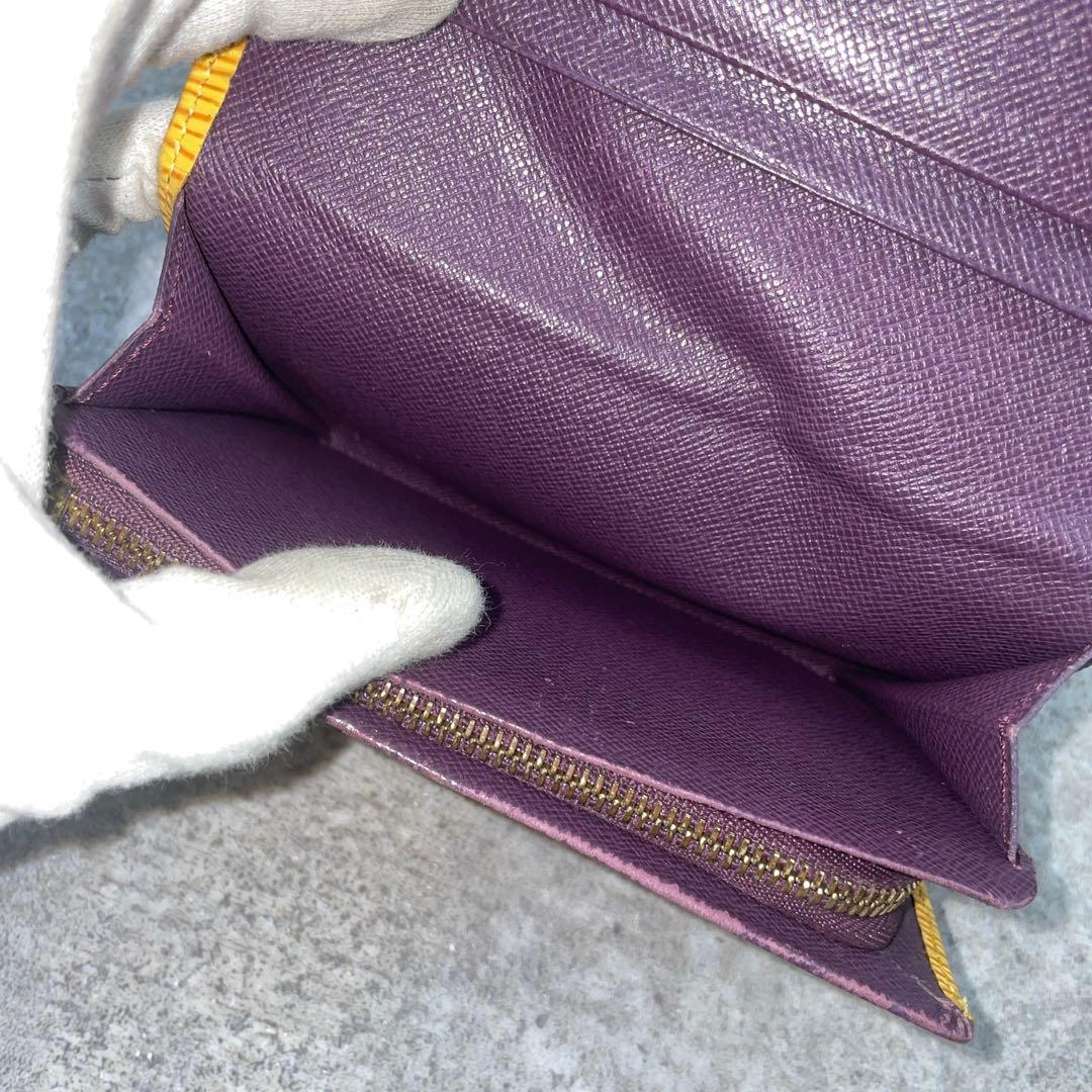 【美品】ルイヴィトン 折り財布 エピ 黄色 イエロー レザー ジッピー