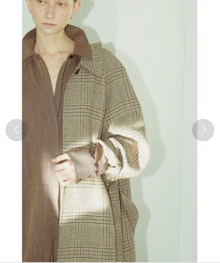 【TODAYFUL】 ベージュステンカラーチェックコート 38