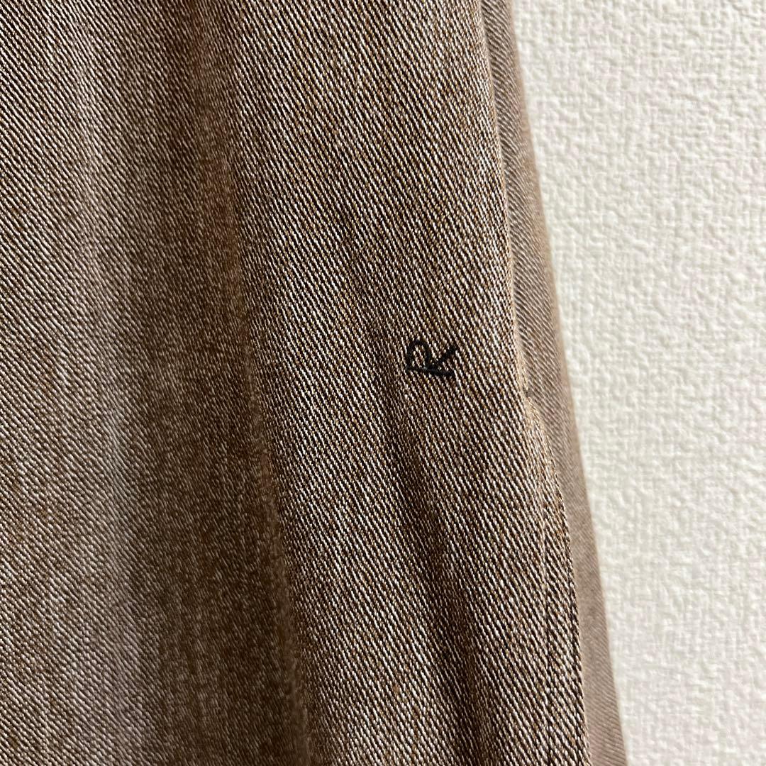 45R ブラウン ダブルブレスト ロングコート