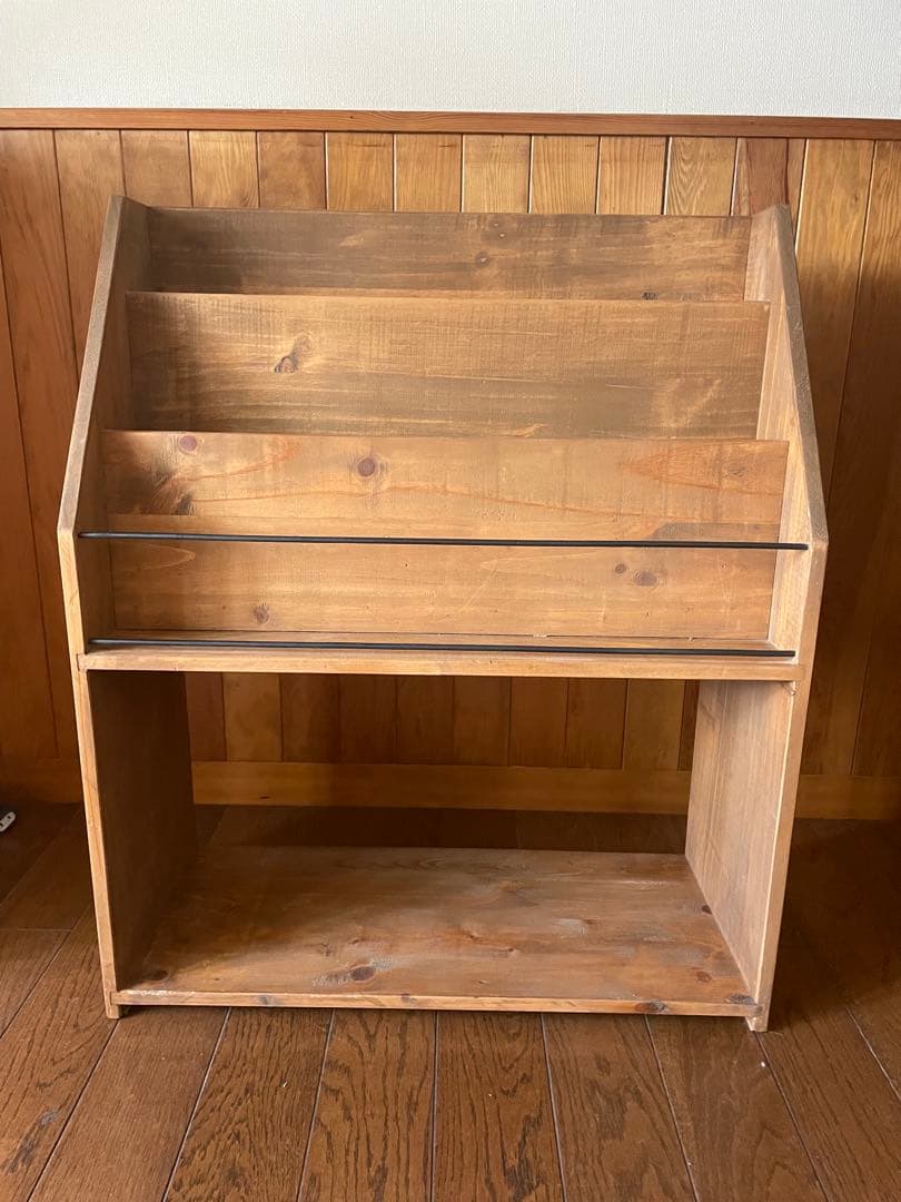 ニコアンド　nico and… 木製マガジンラック ナチュラルウッド