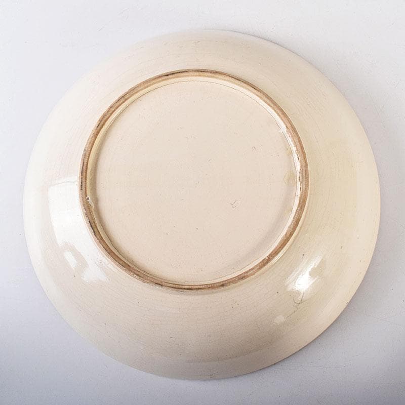 九谷焼　古九谷　色絵　海老文　大皿　飾皿　直径約36㎝　時代箱付　VR8143C