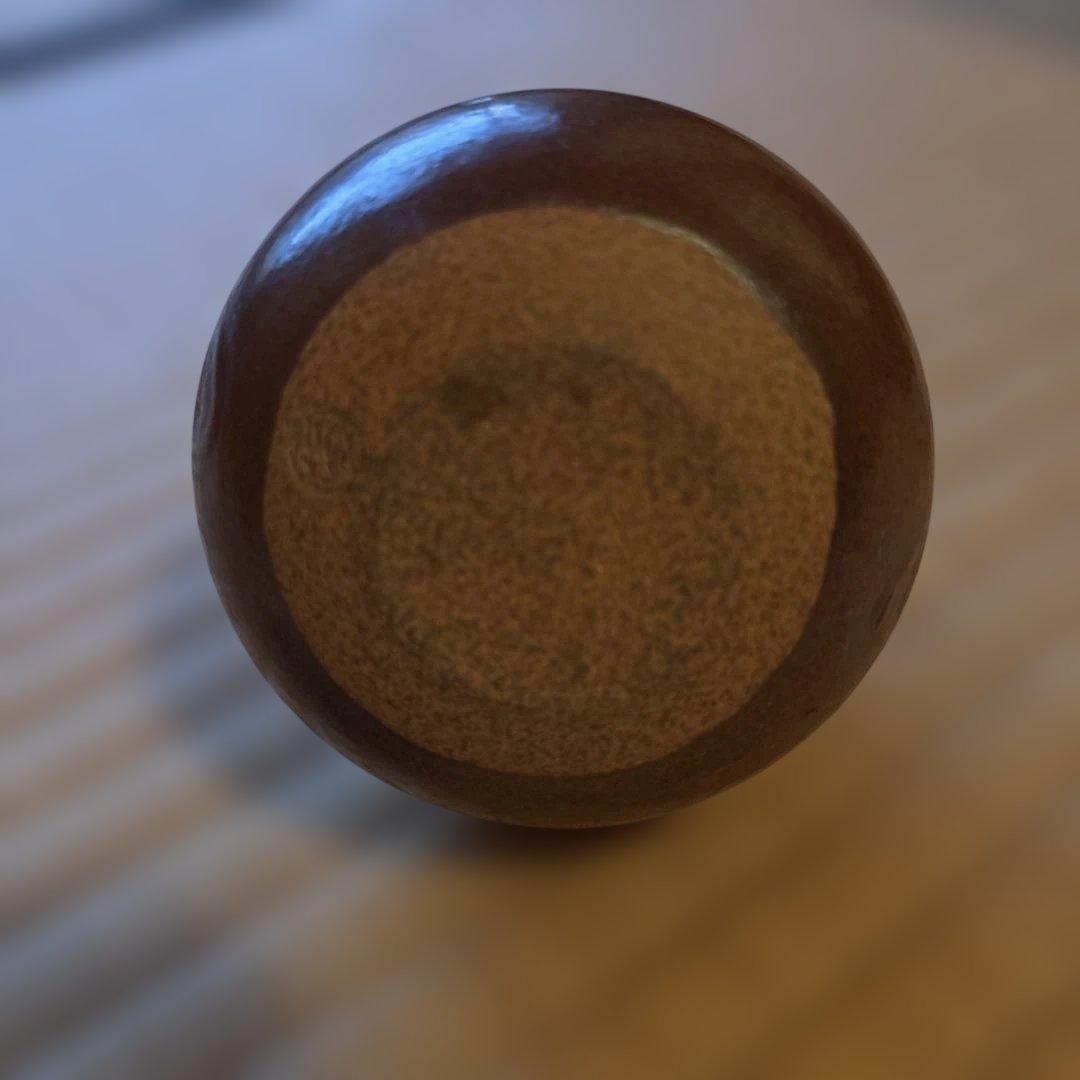 値下げ！茶道具　－　茶入　大名物 唐物 利休丸壺写茶入 仕覆　藤種緞子