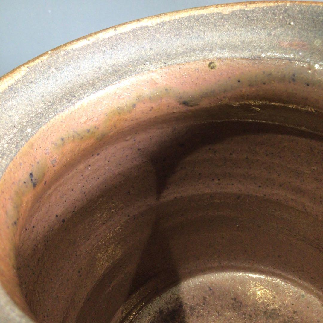 Ｐ２９５　水指　『在銘』『窯変錦彩』『耳付水指』　共箱　茶道具