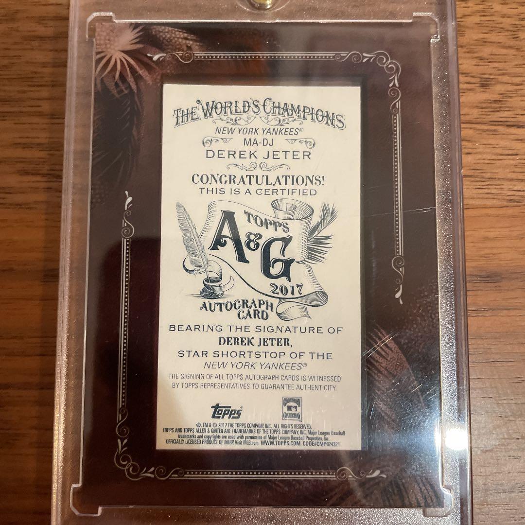 MLB ジーター　直筆サイン　ALLEN & GINTER