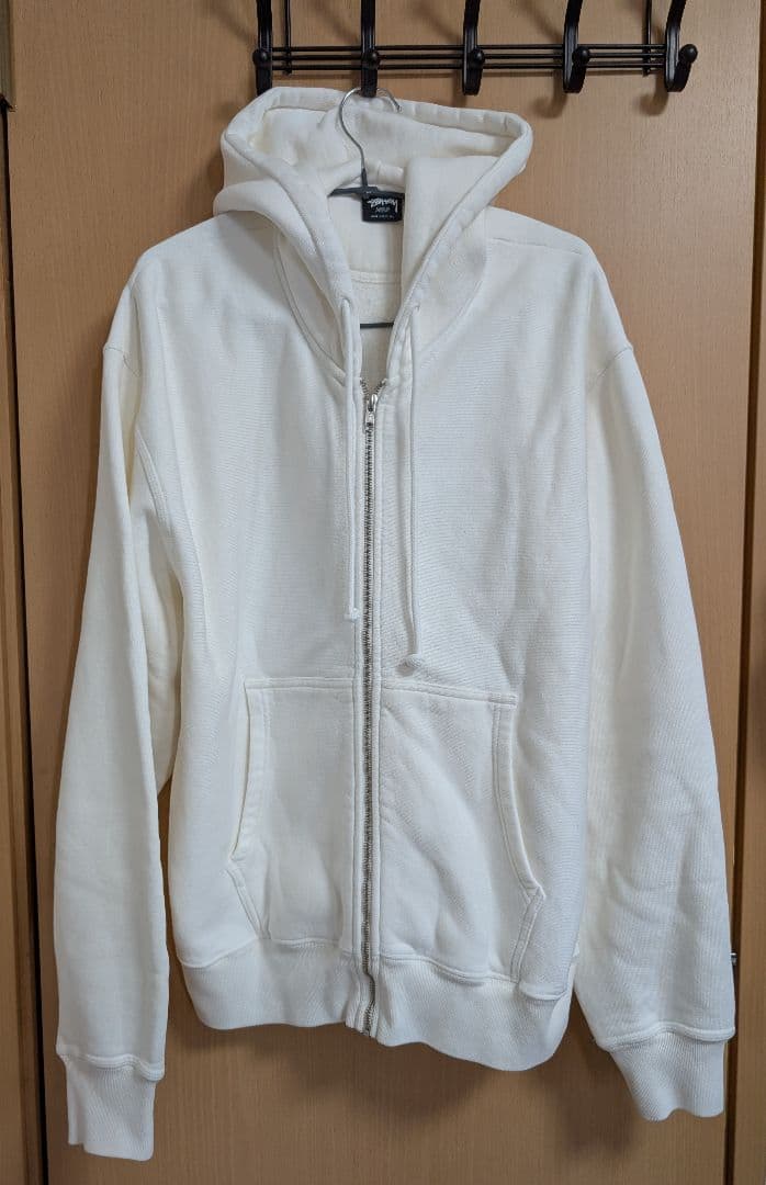 STÜSSY ロゴプリント ホワイトパーカー　Buana　　　 M　ステューシー