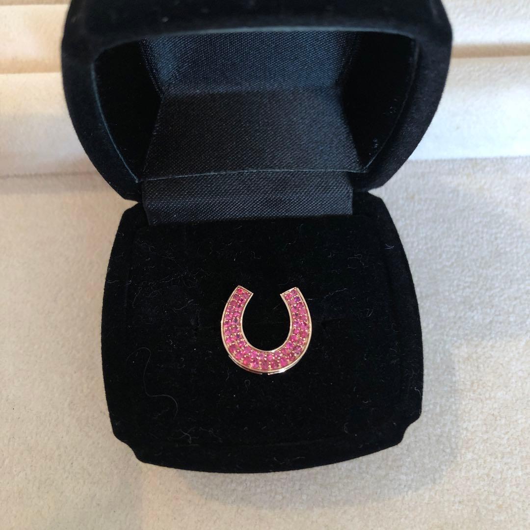 週末限定価格⭐︎K18PG アヤナスピネル 馬蹄 ペンダントトップ GSTV