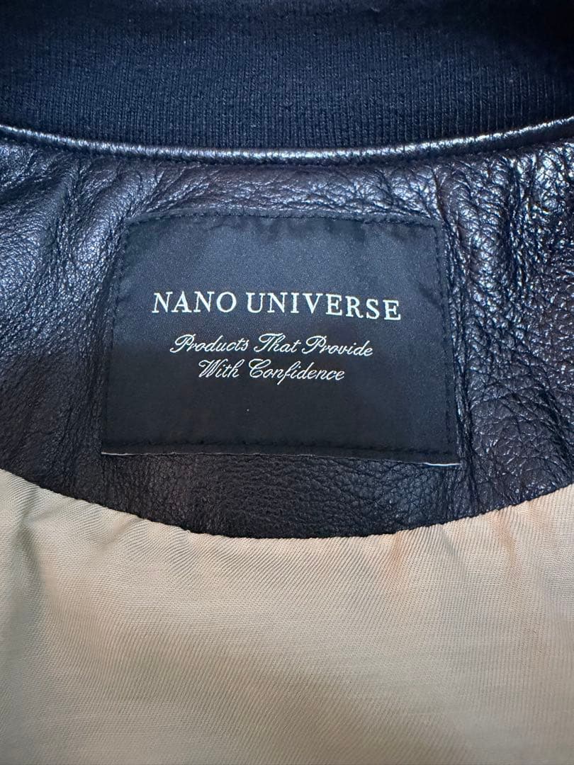 NANO UNIVERSE シングルライダース　ボンバージャケット ブラック