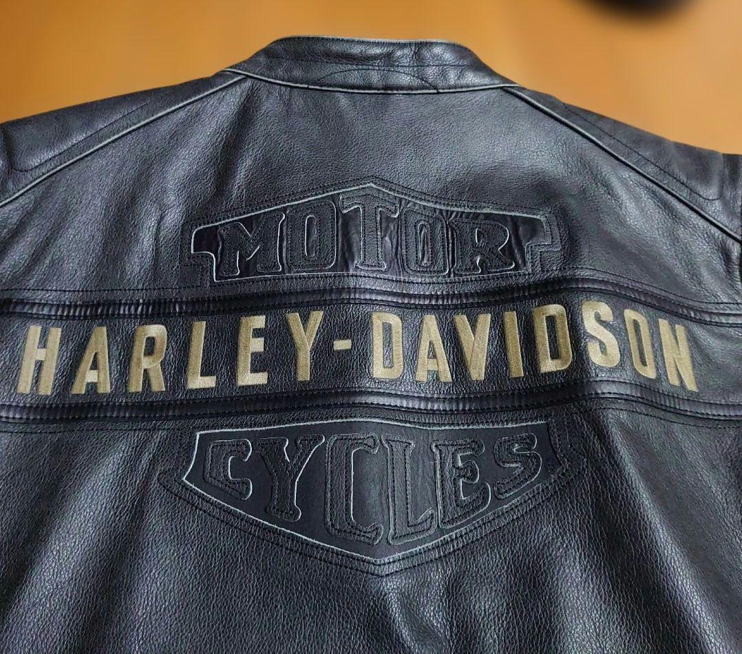 タ*ー様 希少ハーレーダビッドソン本革厚手ベスト　ＸＬサイズ