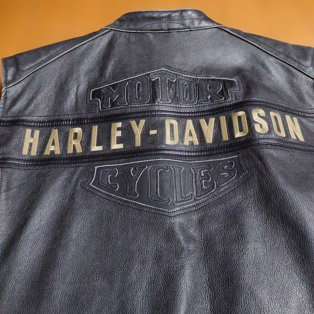 タ*ー様 希少ハーレーダビッドソン本革厚手ベスト　ＸＬサイズ