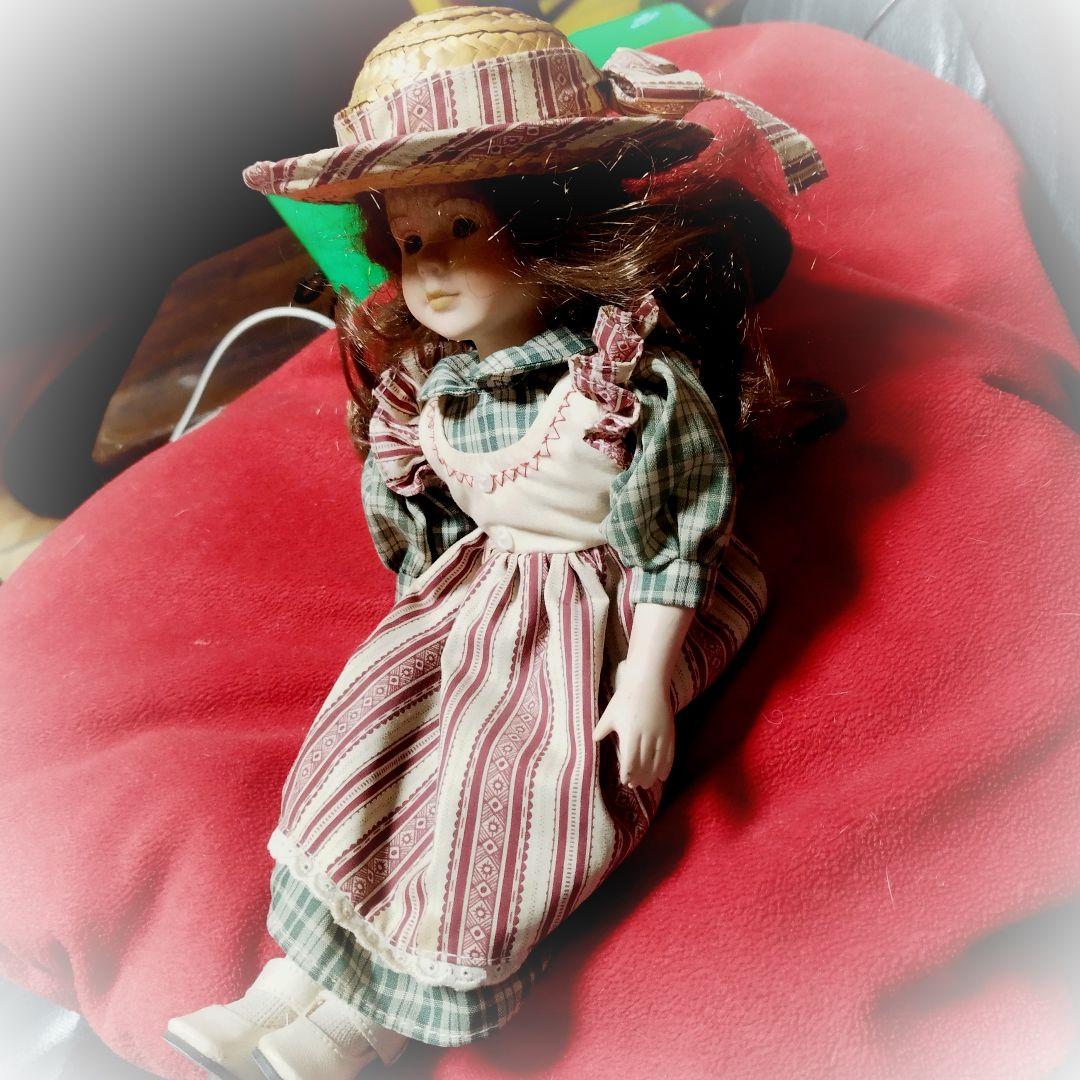 昭和初期 ビスクドール sankyoオルゴール入り　オリジナル衣装　欠陥無し