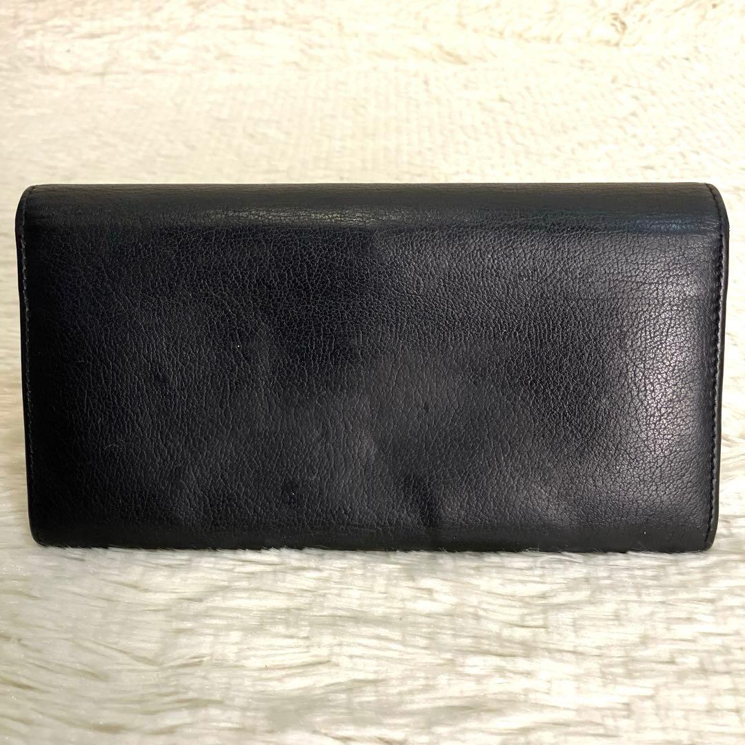 YVESSAINTLAURENT イヴサンローラン 2つ折り長財布　ブラック