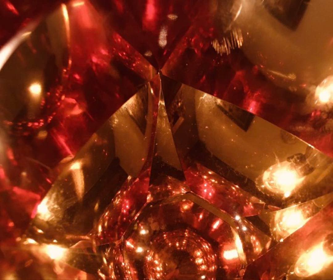 湯布院アンティーク オールドノリタケ クリスタル 18角形 小物入アンバー重量級