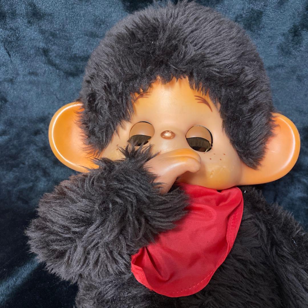 モンチッチ ぬいぐるみ 大きいサイズ 赤いスカーフ付き