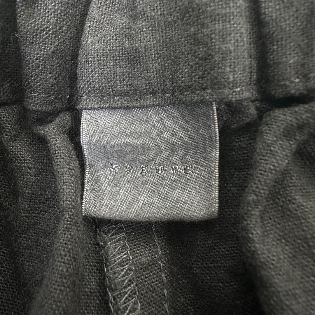 24ss美品✨ かぐれ コットンリネンラミーサルエルパンツ フリーサイズ 黒