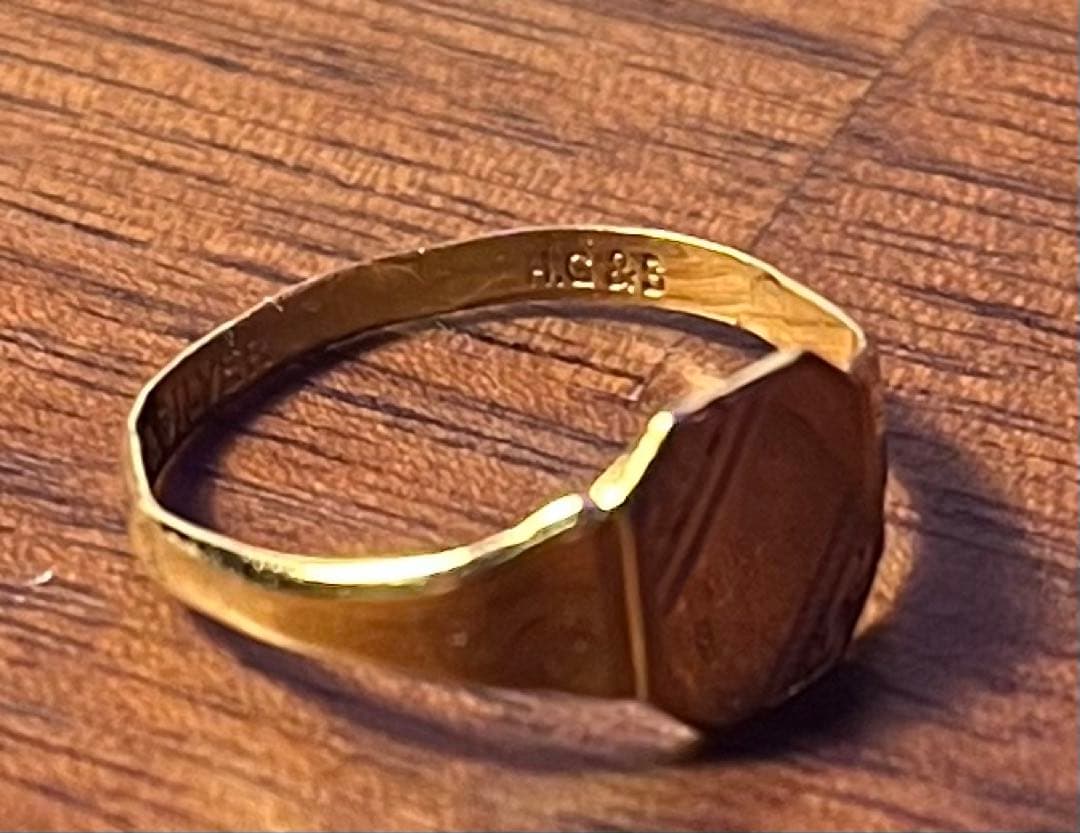 イギリス HG&S製 シグネットリング 9金 11号