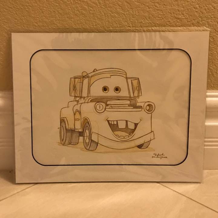 激レア！ メーター 世界に１枚 Art Of Disney カーズ ラフスケッチ