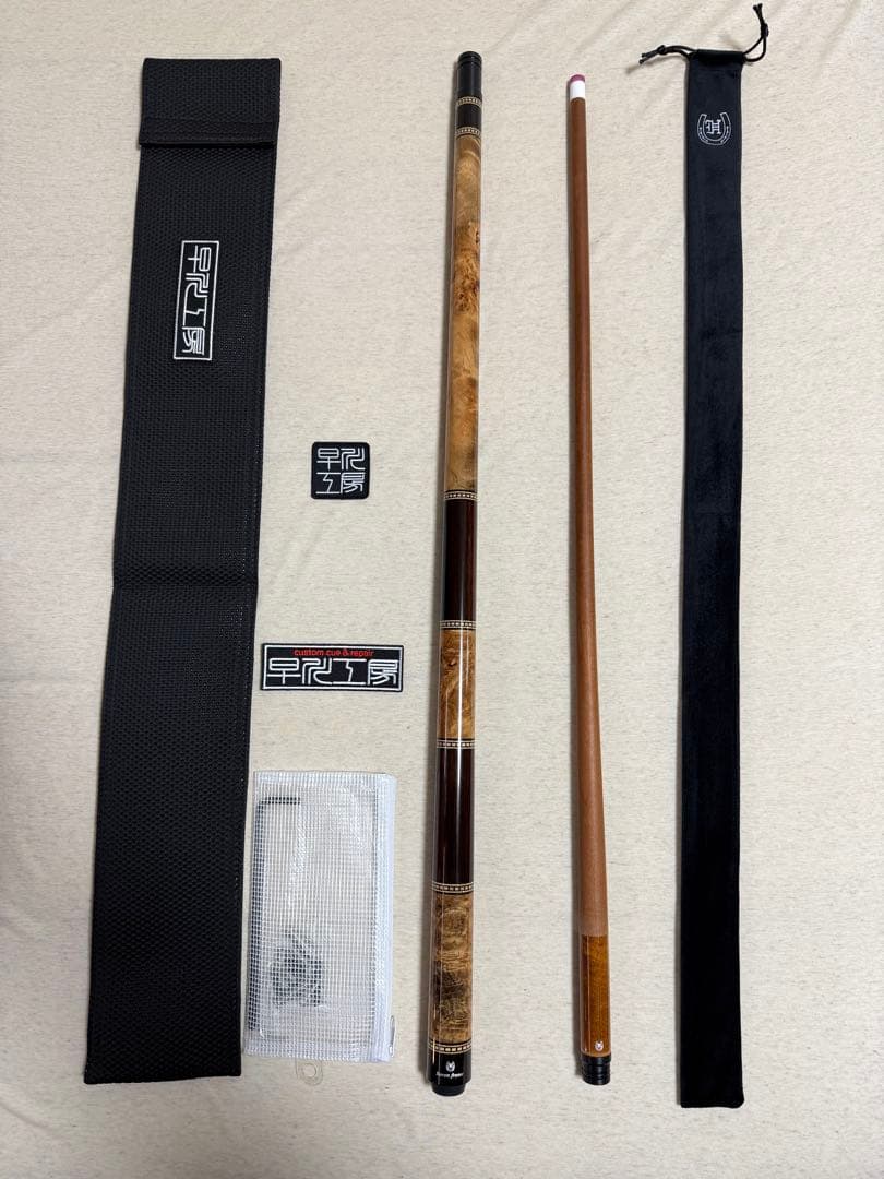 新作　早川工房カスタムキュー　グリップ3分割　NO.353