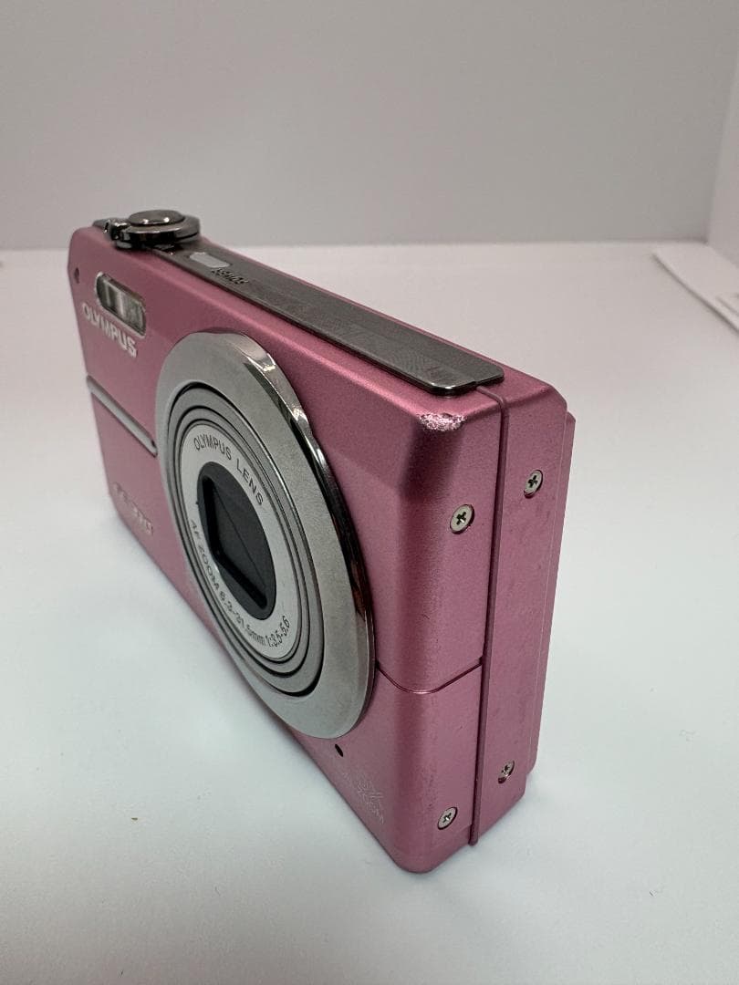 ⑧【美品】OLYMPUS FE-370 ピンクバッテリー付 　※簡易動作確認済