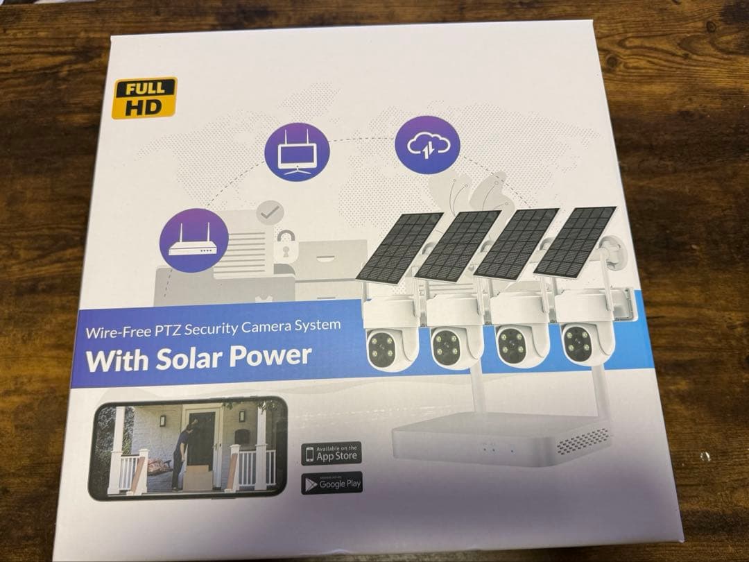 VORGUT 防犯カメラ 屋外 ソーラー モニター付き 4台セット