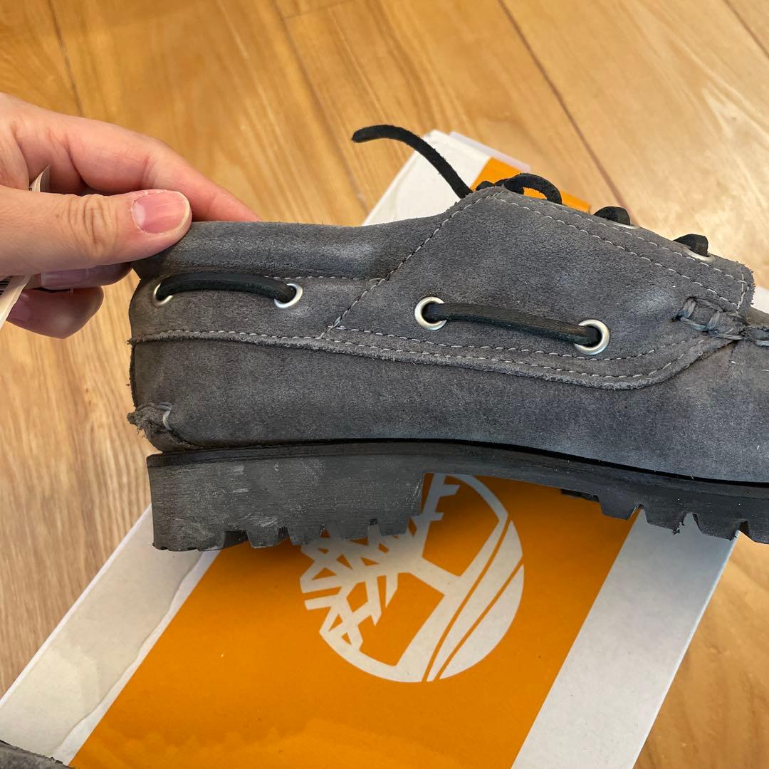 Timberland 3EYEグレー デッキシューズ26.5